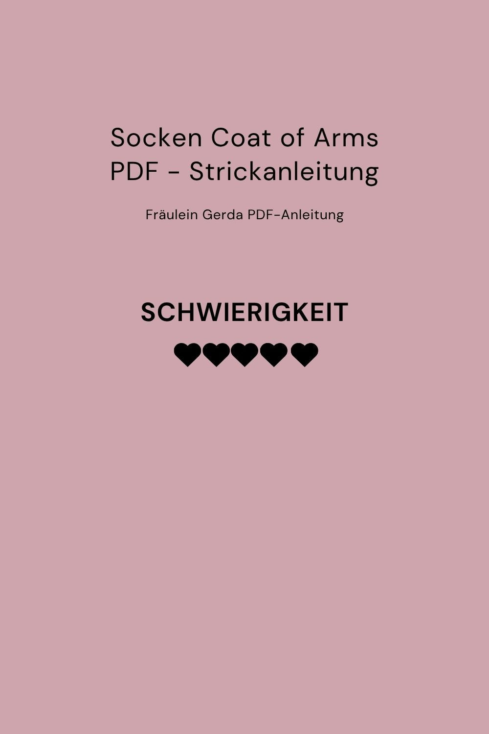 Strickanleitung Socken Coat of Arms als PDF-Downoad, Schwierigkeitsgrad: 4 von 5 Punkten