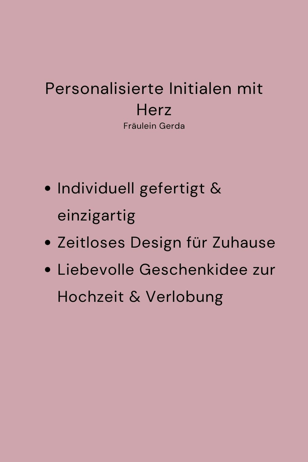 Holz-Initialen mit Herz