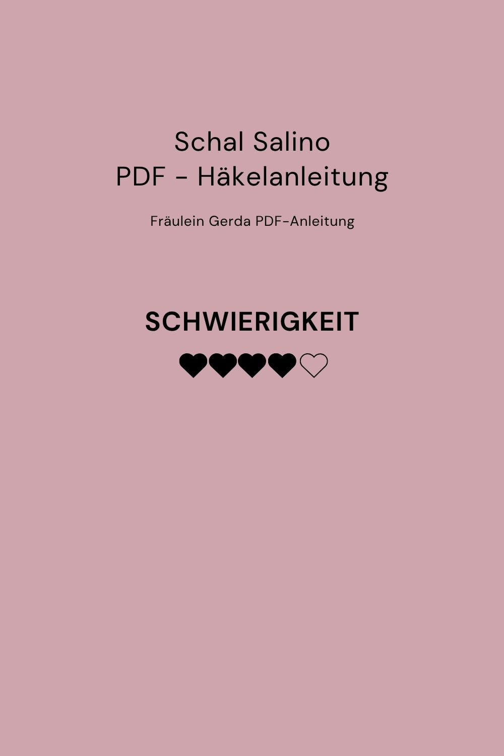 Häkelanleitung Salino Schal als PDF-Downoad, Schwierigkeitsgrad: 4 von 5 Punkten
