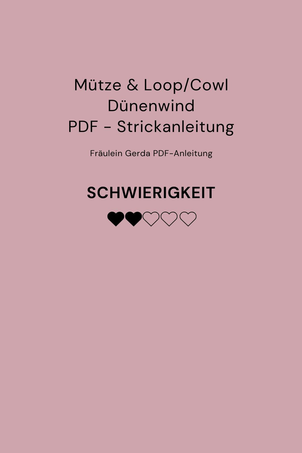 Strickanleitung Mütze und Loop als PDF-Downoad, Schwierigkeitsgrad: 2 von 5 Punkten