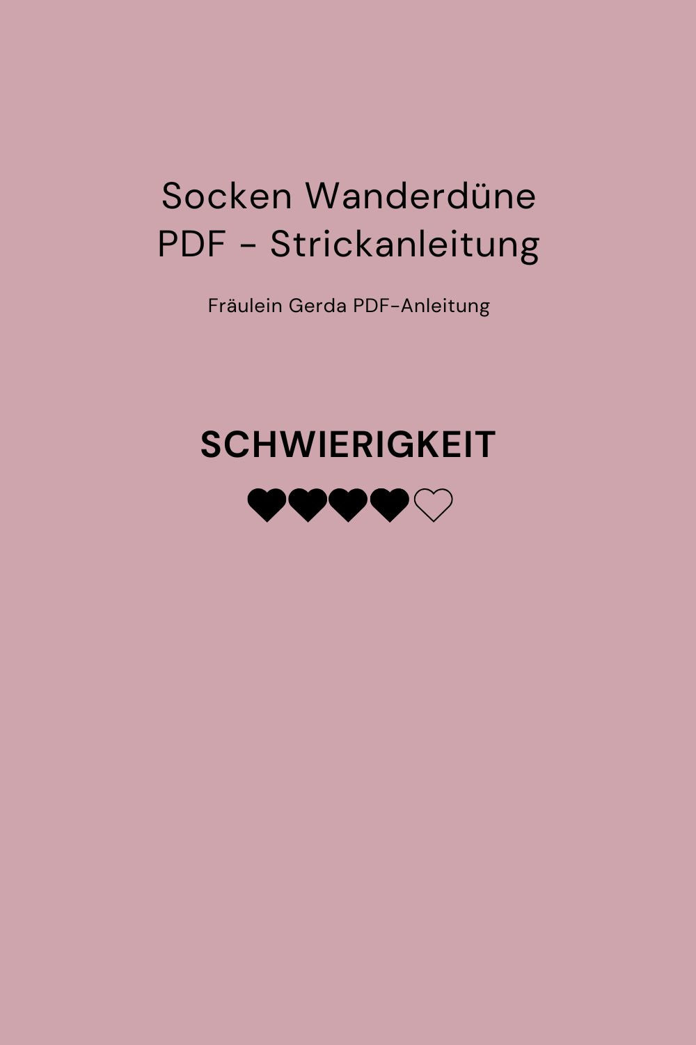 Strickanleitung Socken Wanderdüne als PDF-Downoad, Schwierigkeitsgrad: 4 von 5 Punkten